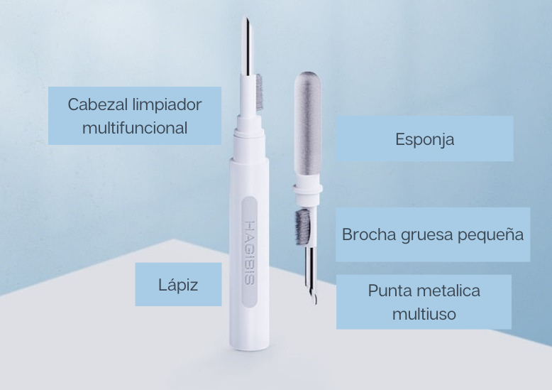 Limpiador de audífonos 3 en 1